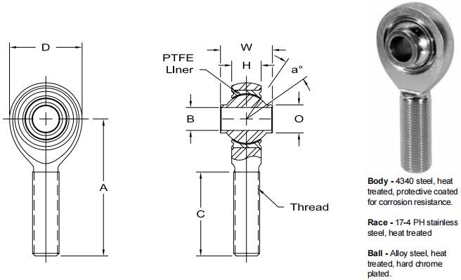 AURORAHXAB-12T關(guān)節(jié)軸承圖紙