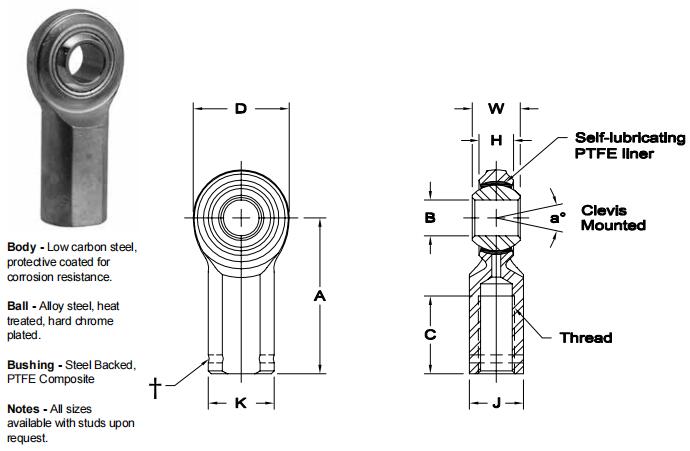 AURORAVCW-10關(guān)節(jié)軸承圖紙